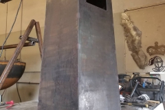 raw steel pedestal