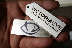 Victoria Eye etched keychains