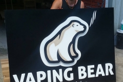 Vaping Bear Sign