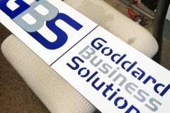 powder coated business solutions signage