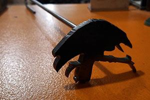 Branding Iron A custom branding iron in teh sahpe of a crow.